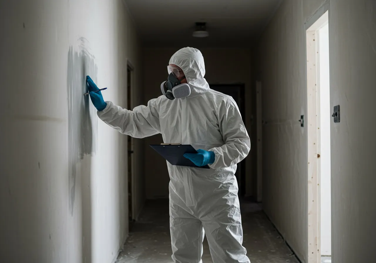 Hazid adviser conducting an independent clearance inspection of remediation works