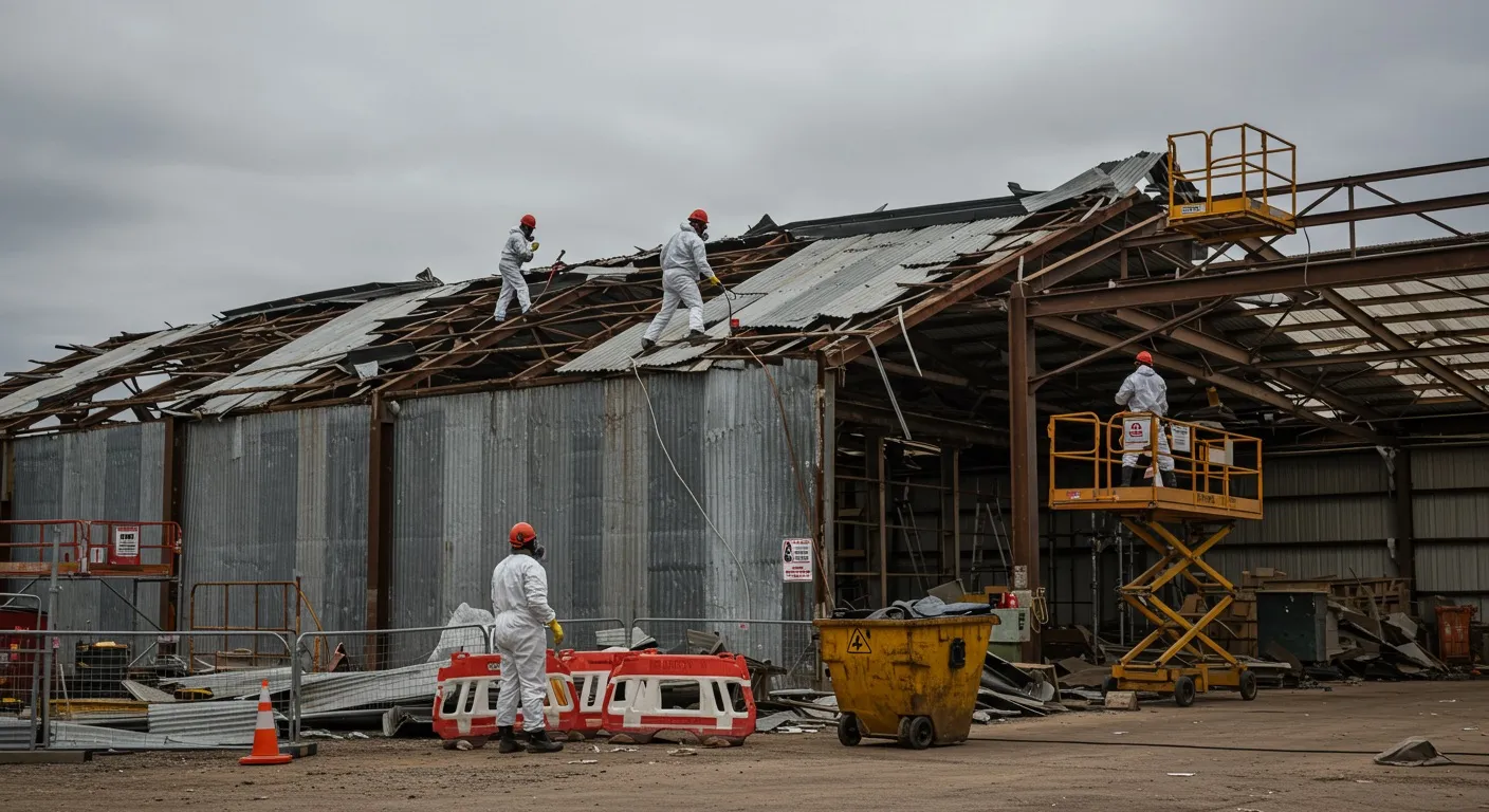 Industrial warehouse — asbestos removal and demolition